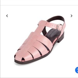 Jeffrey Campbell pink Landen shoes flats Sz 7.5 cut out